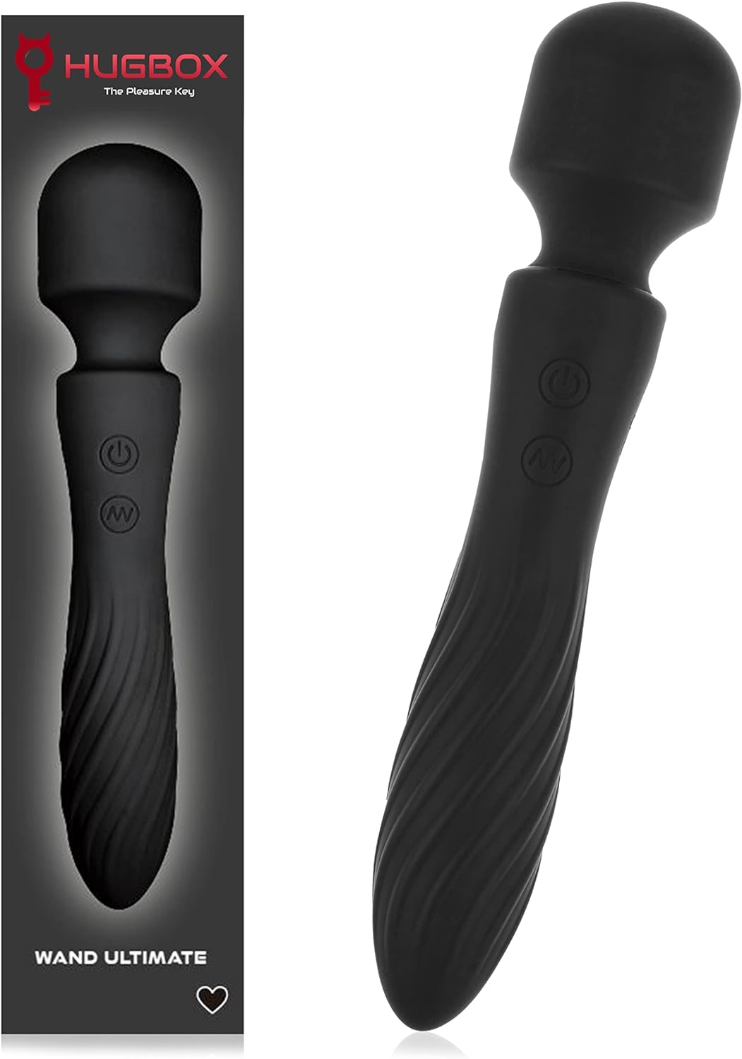 Vibrador clitoris, discreto de color negro de marca HUGBOX